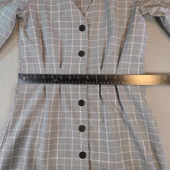 Miss Selfridge Check Plaid Sheath Dress Women’s Size 4 NWT Long Sleeve - Picture 11 of 16